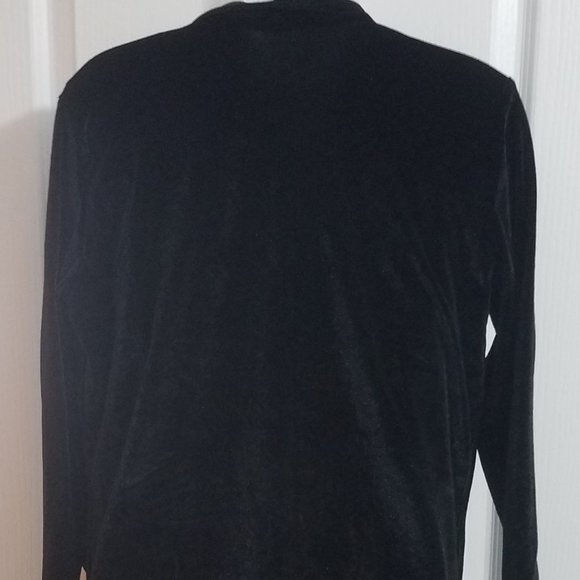 Boutique Duster Black Velvet Size Medium - Picture 3 of 5